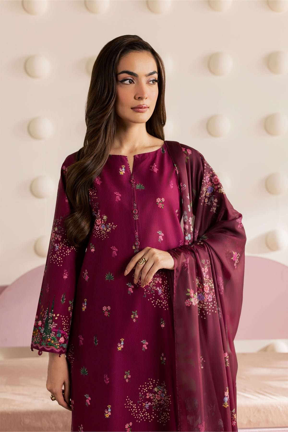 Zein 3Pc - Embroidered Cambric Pret