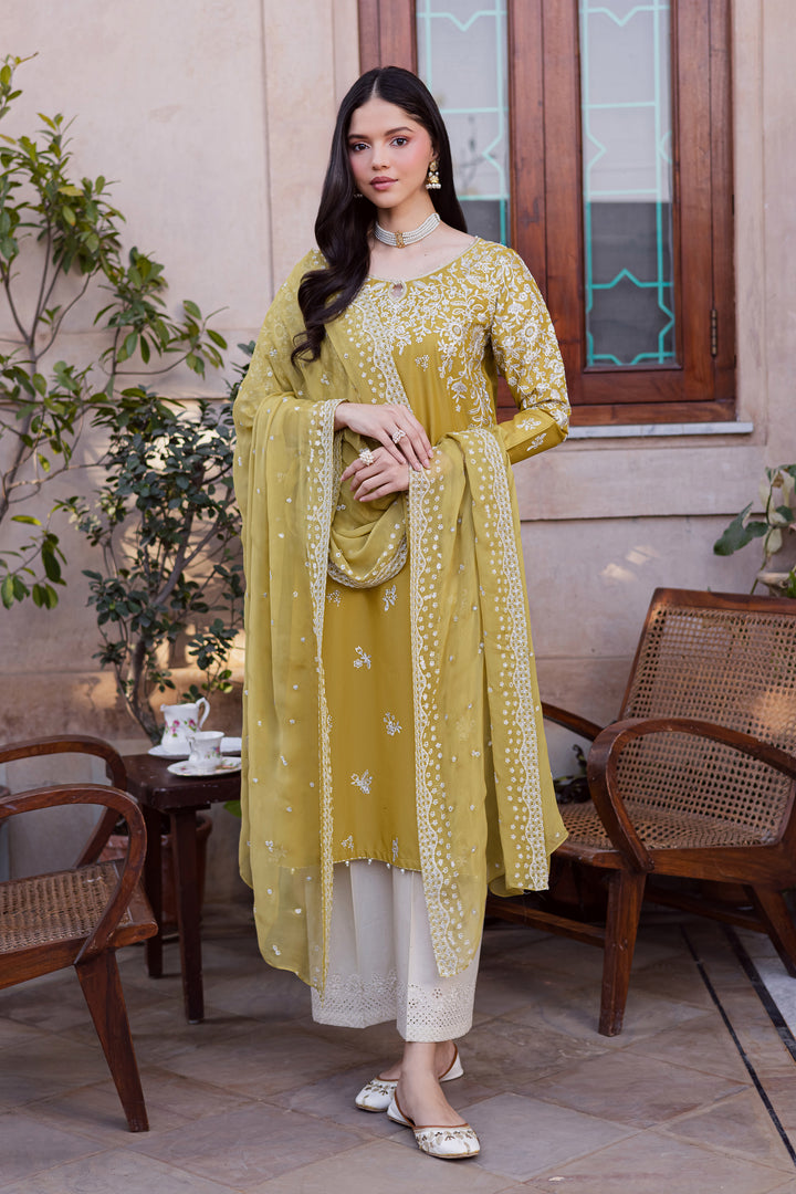 Lime Haze 3Pc - Festive Embroidered Lawn