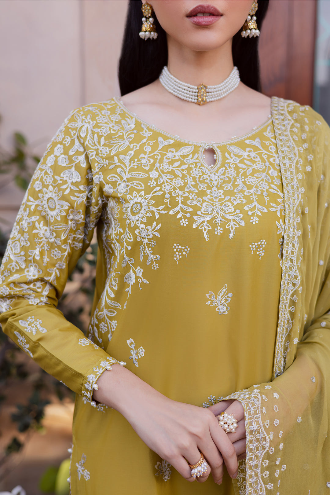 Lime Haze 3Pc - Festive Embroidered Lawn