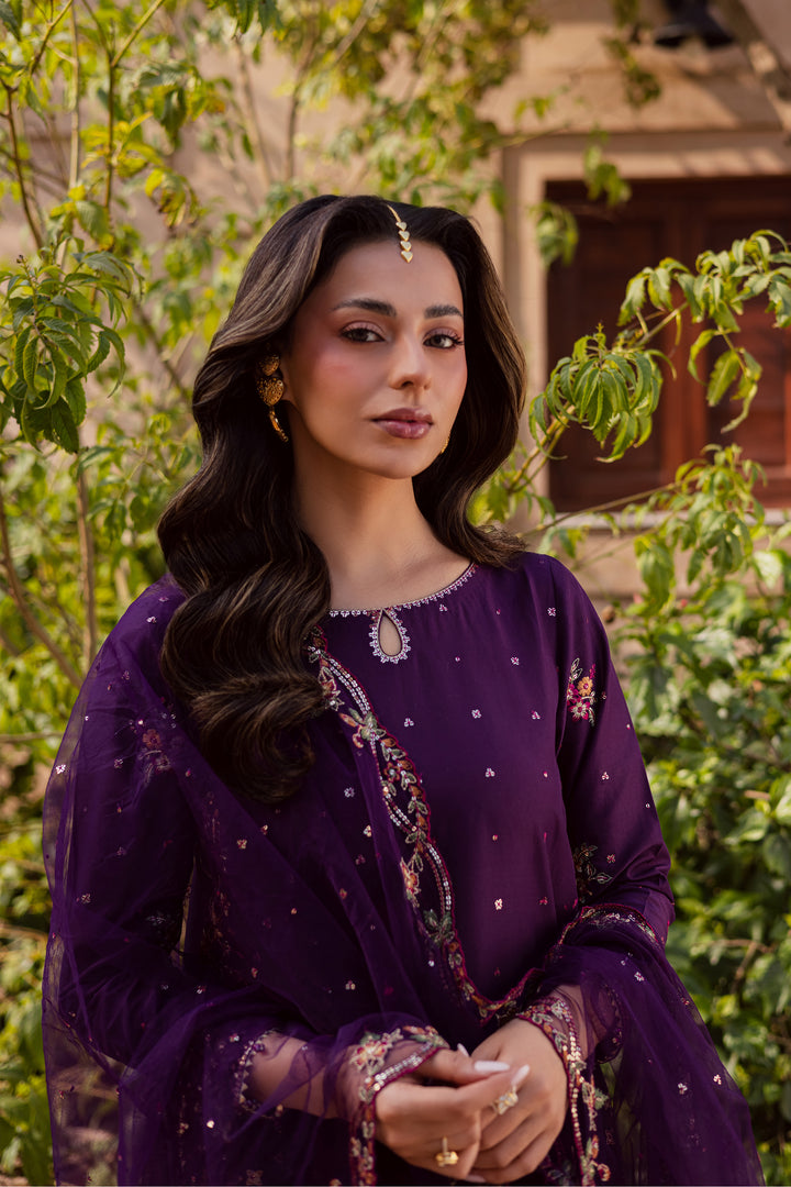 Pink Lavender 3Pc - Festive Embroidered Lawn