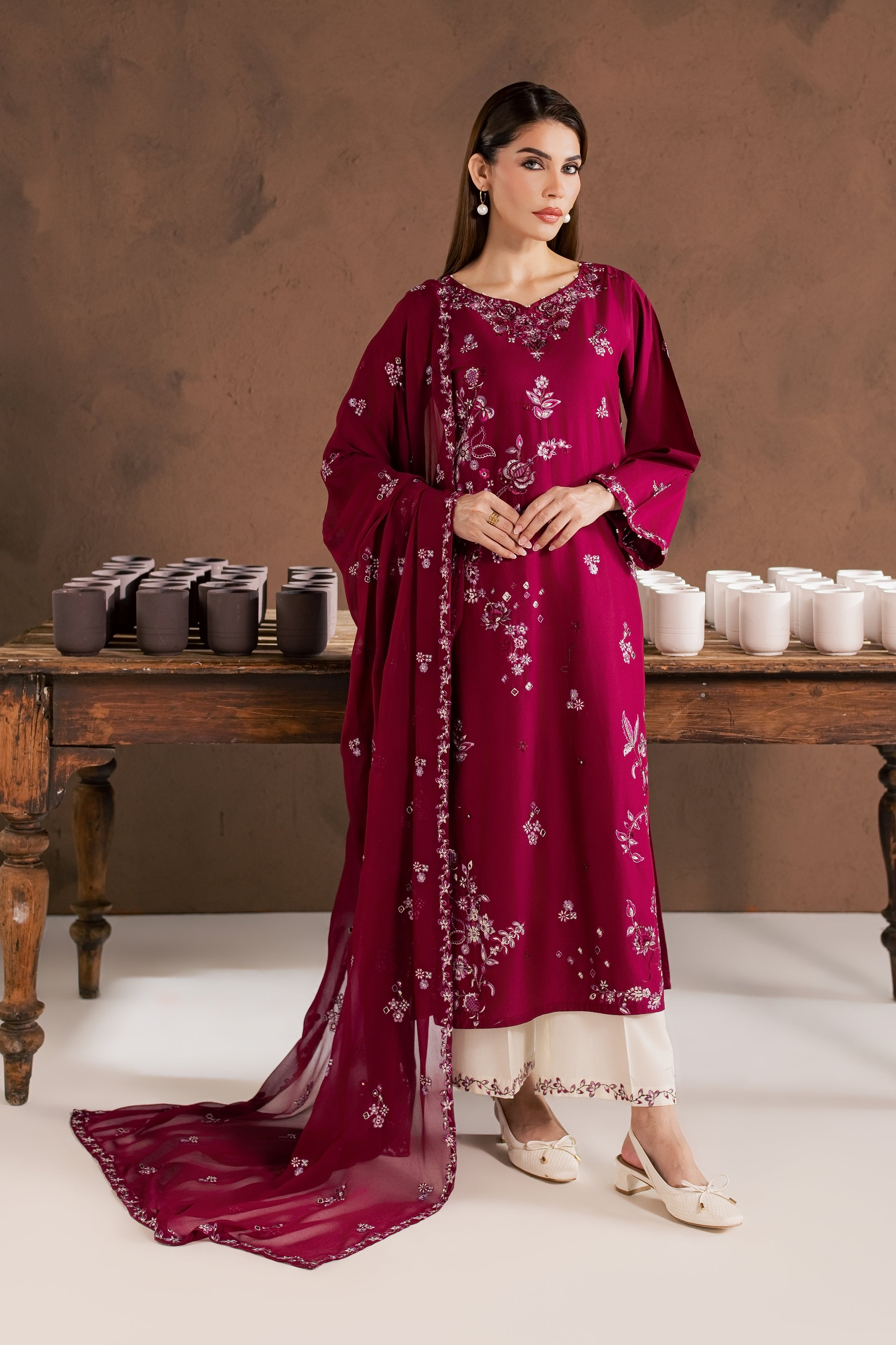 Jammy 3Pc - Embroidered Cambric Pret
