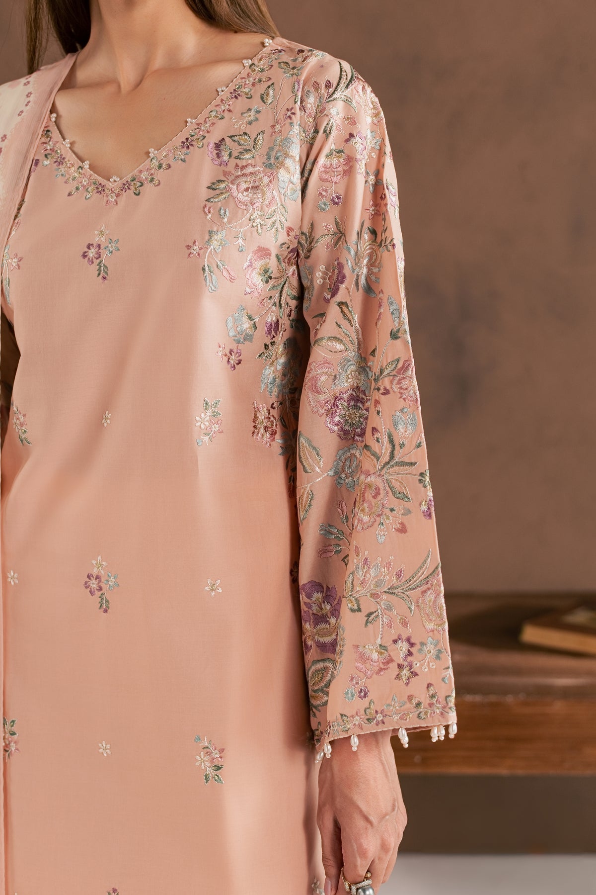 Humain 3Pc - Embroidered Cambric Pret
