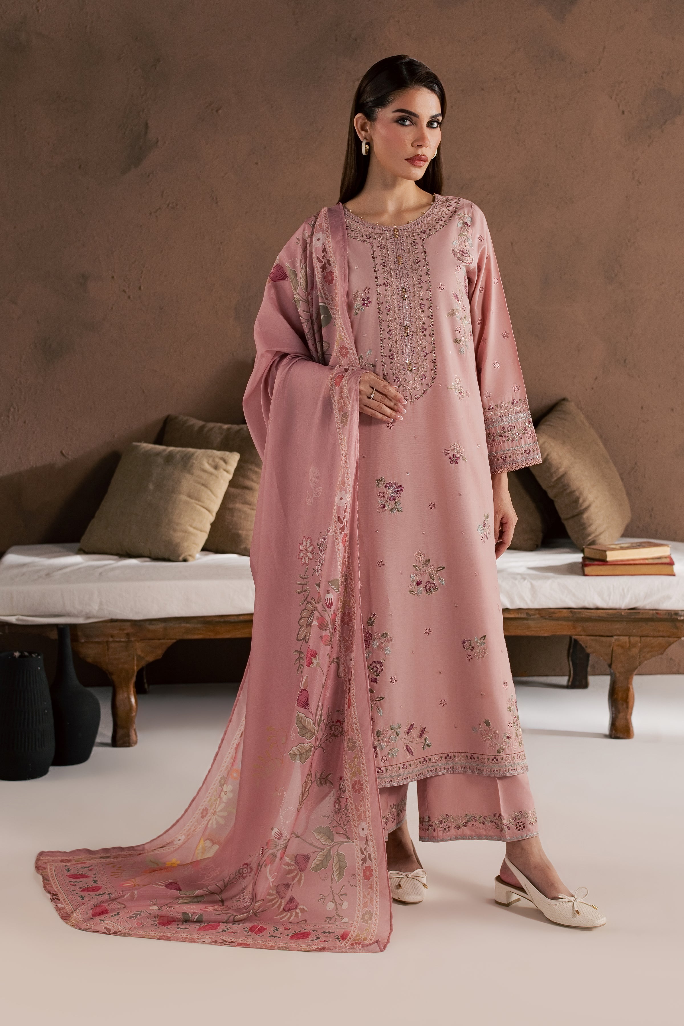 Blossom Love 3Pc - Embroidered Cambric Pret
