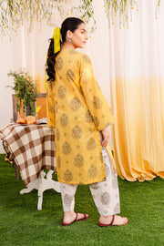 Yellow 2Pc - Printed Lawn Dress - BATIK