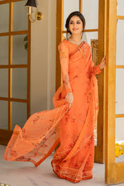 Orange Saree 3Pc - BATIK