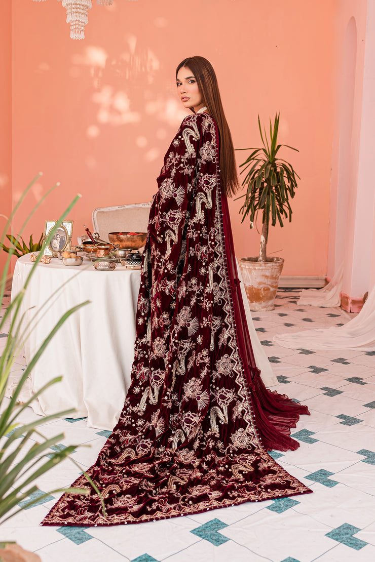 V. Shawl Deep Rose - BATIK